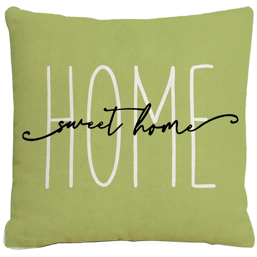 Spring Green Floral Print Pillowcase Home Sofa Cushion Pillowcase