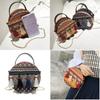 Korean Style Small Round Shoulder Bag With Chain Strap And Tassel For Girls