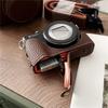 Luxuriöse PU-Leder Kameratasche für Canon PowerShot G7X Mark II III G7X2 G7X3 G7XII G7XIII Batterieöffnung Vollständige Abdeckung mit Riemen