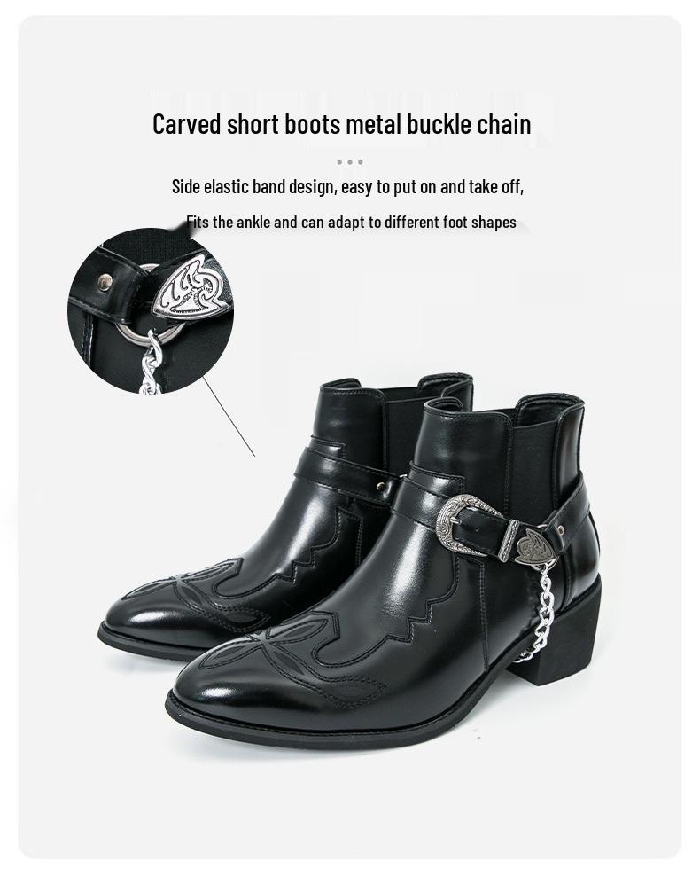 Men's Retro Leather Martin Boots - Chelsea Style with Zipper Ankle