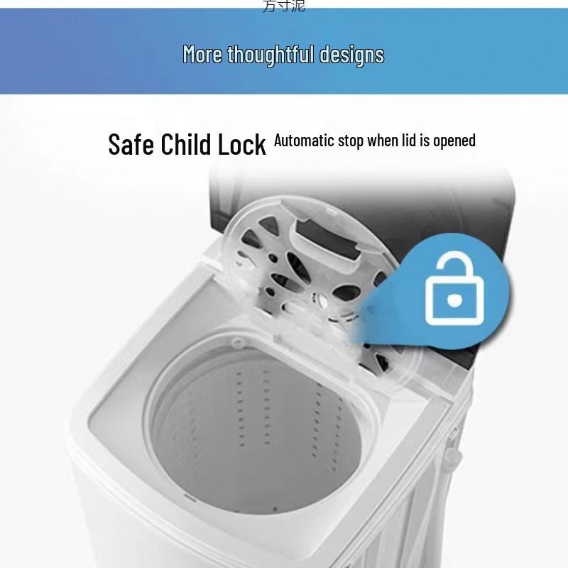 Large Capacity Quick Spin Dryer for Clothes - Single Speed Dehydrator for Small Spaces