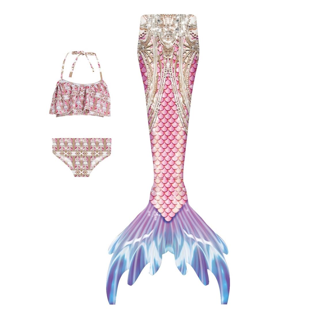 

2024 Новый купальник с хвостом русалки для девочек, детское летнее платье русалки, костюм для бассейна для девочек, карнавальный костюм Русалочки, подарки 120(6-7T)