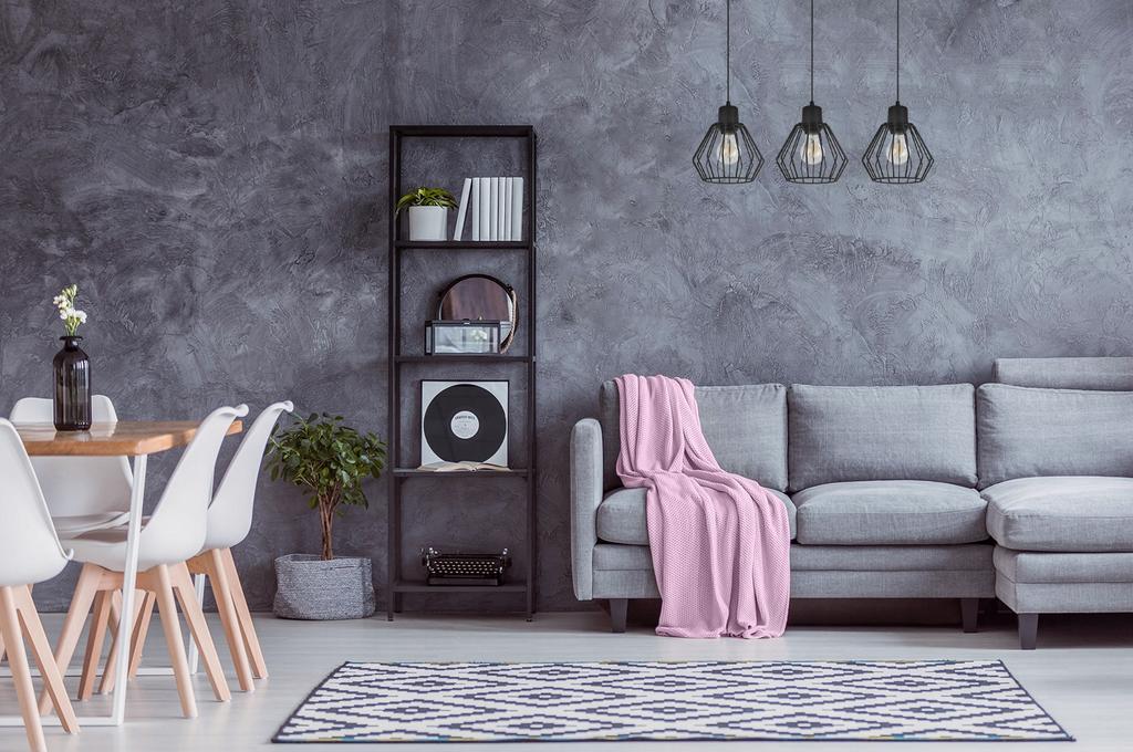 Hanging Lamp, Ceiling Chandelier, Wire Shade, Led