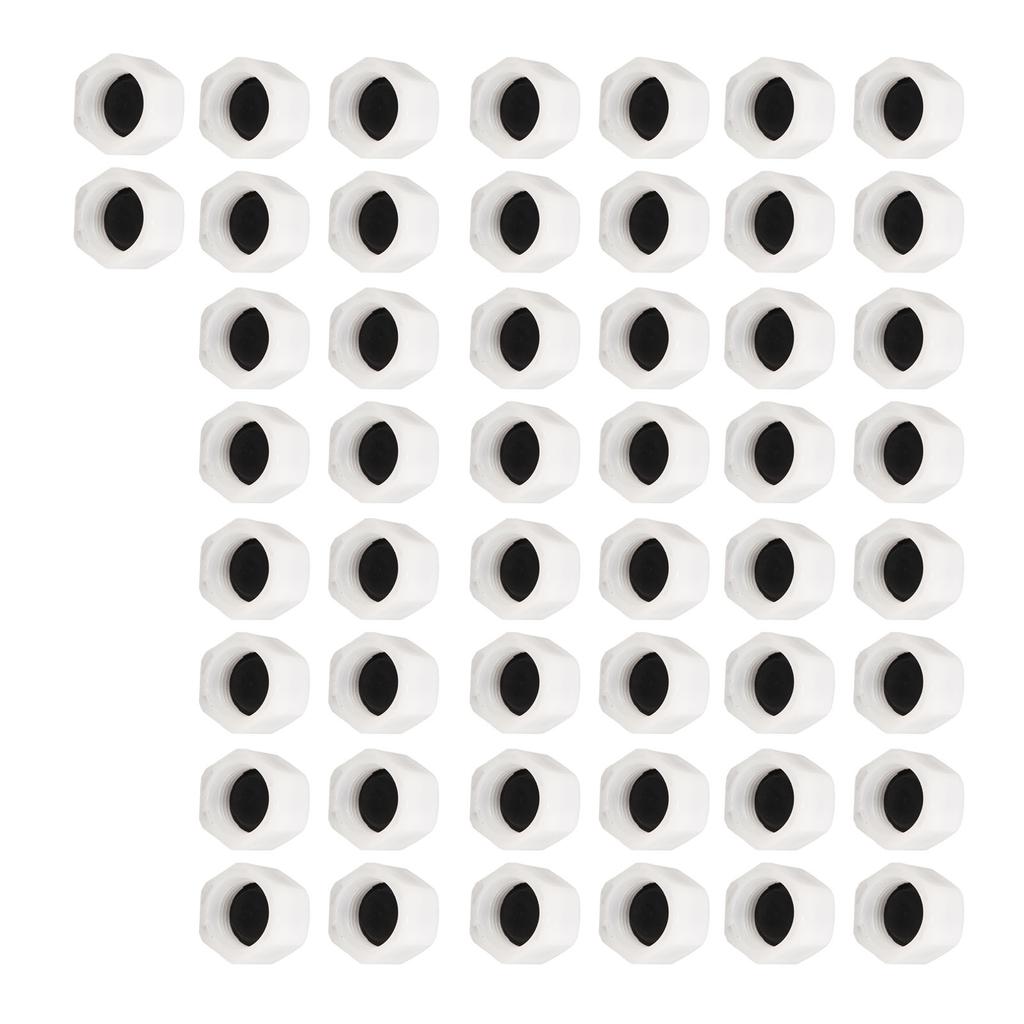 50PCS Car Air Conditioning Valve Caps Strong Sealing Compact Size Fit for Cars Trucks Engineering Vehicles