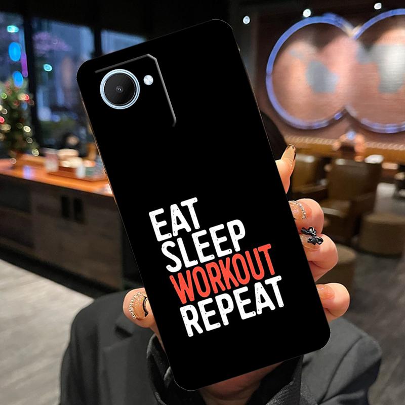 Bodybuilding Gym Fitness Case For Realme 13 Pro Plus 12 11 14 15 GT6 GT7 Pro C15 C35 C53 C55 C61 C63 C65 C67 C71 C75