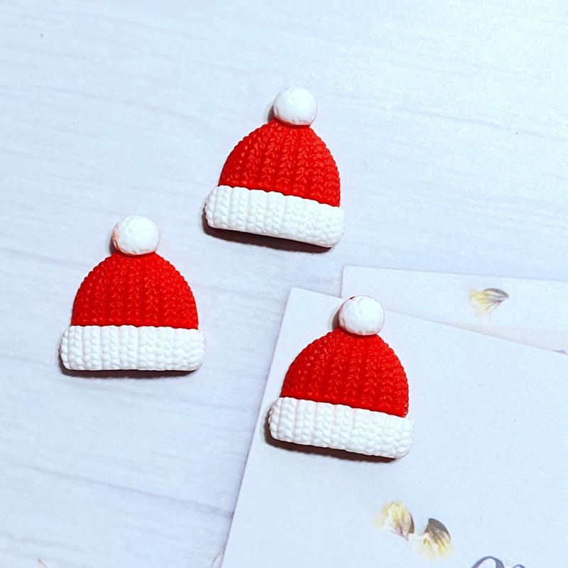 

10Pcs New Cute Mini Christmas Collection Flat Back Resin Cabochons Scrapbooking DIY Jewelry Craft Decoration Accessories