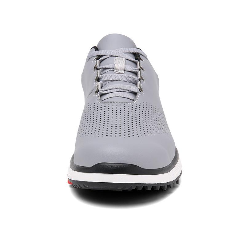 F88 Men's Casual Golf Shoes with Fixed Spikes and Breathable Design