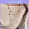 Tigers Eye Pendant Necklace For Women With Double Layer Design And Copper Material For Autumn Winter Fashion