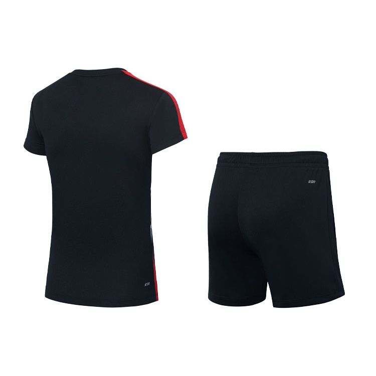 Li Ning Badminton Series Quick-Dry Cool Competition Split Suit Women Sportswear Black AATT020-3