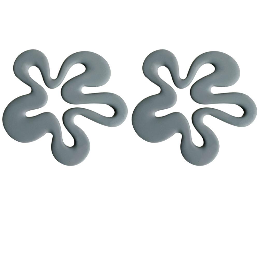 2Pcs Durable Flower-shaped Silicone Coaster Multipurpose Heat Resistant Coaster  Thanksgiving