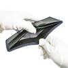 Inden Billfold Navy Blue with White Sayagata [Inden-ya] Bi-fold Wallet, C, Thin, Deerskin, Lacquer, Pattern, 2003-14-006