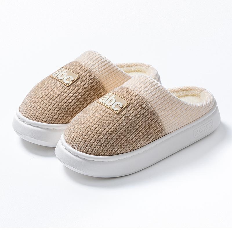 Cotton slippers autumn and winter 2025 new home indoor thickened bottom warm plush cotton mop winter