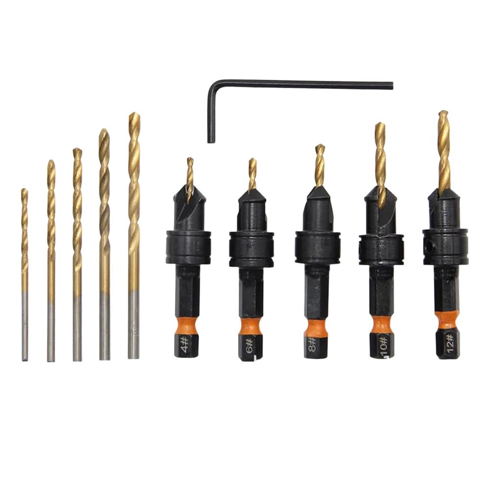 DIY Woodworking Project Adjustable Drill Bit 82 Countersink Angle Adjustable Depth Control Clean Burr-free Holes