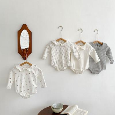 2024 Autumn Baby Girl Doll Collar Triangle Romper – Long-Sleeved, Multiple Colors