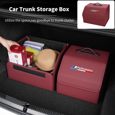 2025 Hot Car Trunk Storage Bag Leather Camping Box For Performance X1 X3 X5 E39 E46 E90 F20 E60 F30 E36 F10 E87 E70 E91 E30
