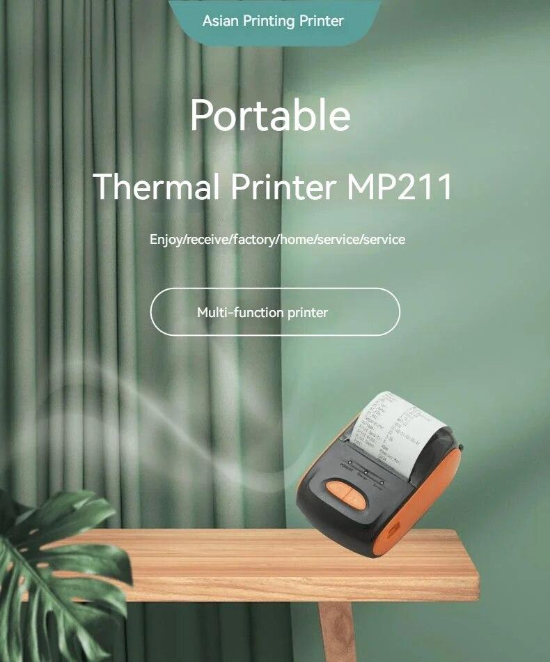 Mp21158mm Tragbarer handgehaltener Mini-Thermodrucker mit drahtloser Bluetooth-Funktion und praktischem Belegdruck Tragbare Drucker Geschenke