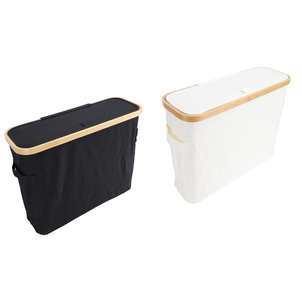 Toilet Paper Storage Basket Roll Paper Organizer Foldable Toilet Paper Holder with Lid for Bathroom