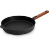 Woll Eco Logic QXR Cast Iron Frying Pan for Induction Hobs 28 Cm with Removable Wooden Handle (1528WLCI-Q)
