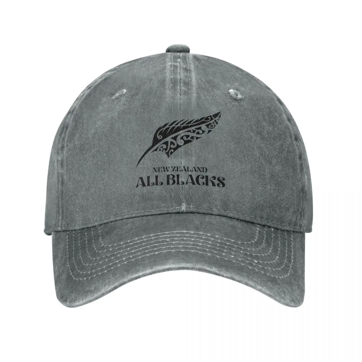 

Australia New Zealand All Blacks Baseball Caps Vintage Distressed Washed Rugby Ball Headwear Unisex Outdoor All Seasons Hats Adjustable