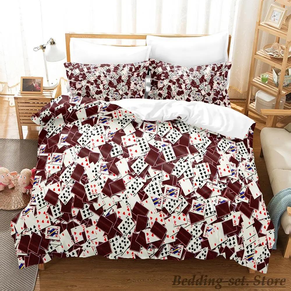 

HIGH CARD Poker Bedding Set Single Twin Full Queen King Size Bed Set Adult Kid Bedroom Duvetcover Sets Anime Parure de lit 70x133cm 2pcs