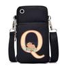 Lightweight Multifunctional Oblique Span Bag Fashion Kapibara Letter Print Black Change Bag Casual Shoulder Bag