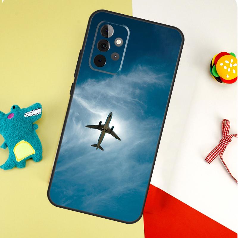 Aircraft Airplane Fly Travel Case For Samsung Galaxy A54 A34 A24 A14 A12 A22 A32 A42 A52 A72 A52S A51 A71 A13 A53 Cover