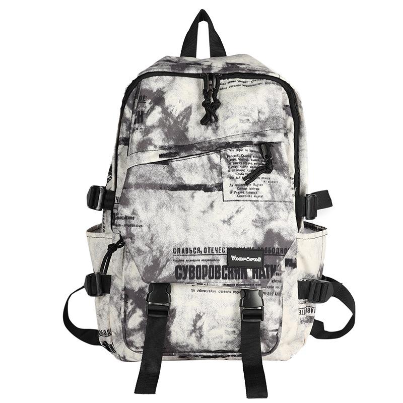 

Новый модный рюкзак большой вместимости рюкзак мужской и женский студенческий школьный рюкзак газетного цвета