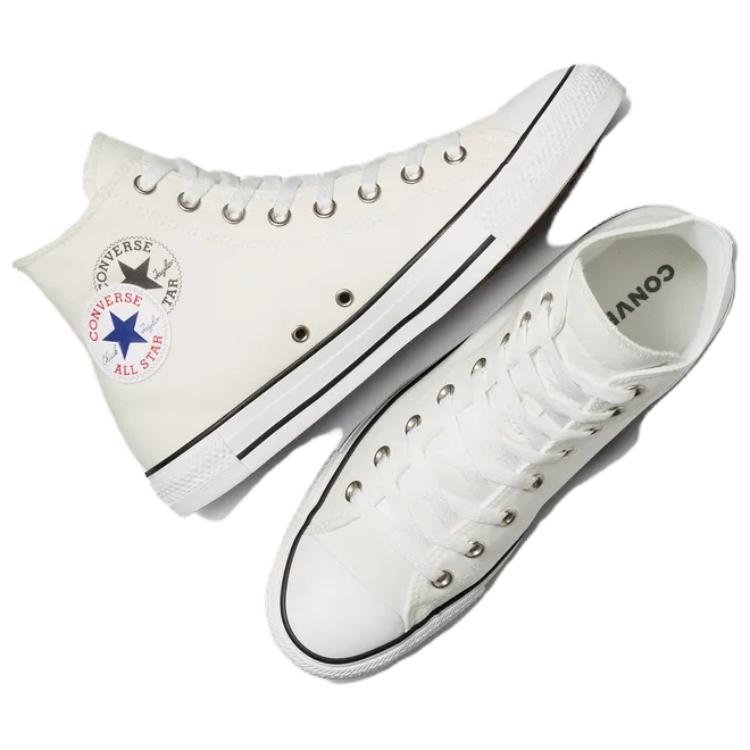 Converse All Star Versatile Casual Comfortable Durable Shock-Absorbing High-Top Canvas Shoes Unisex sneaker White A09205C