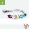 S925 Silver Elf Ear Bone Clip Single, Colored Zircon Without Ear Holes S925 Tremella Clip Sce1250