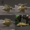 Antique Brass Pterophyllum Scalare Fish Watching Fishes Sea Animals Model Fishbowl Decoration Action Figures Education Miniature