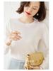 Women's Versatile Long Sleeve Knitted Sweater - Round Neck for Spring, Autumn & Winter