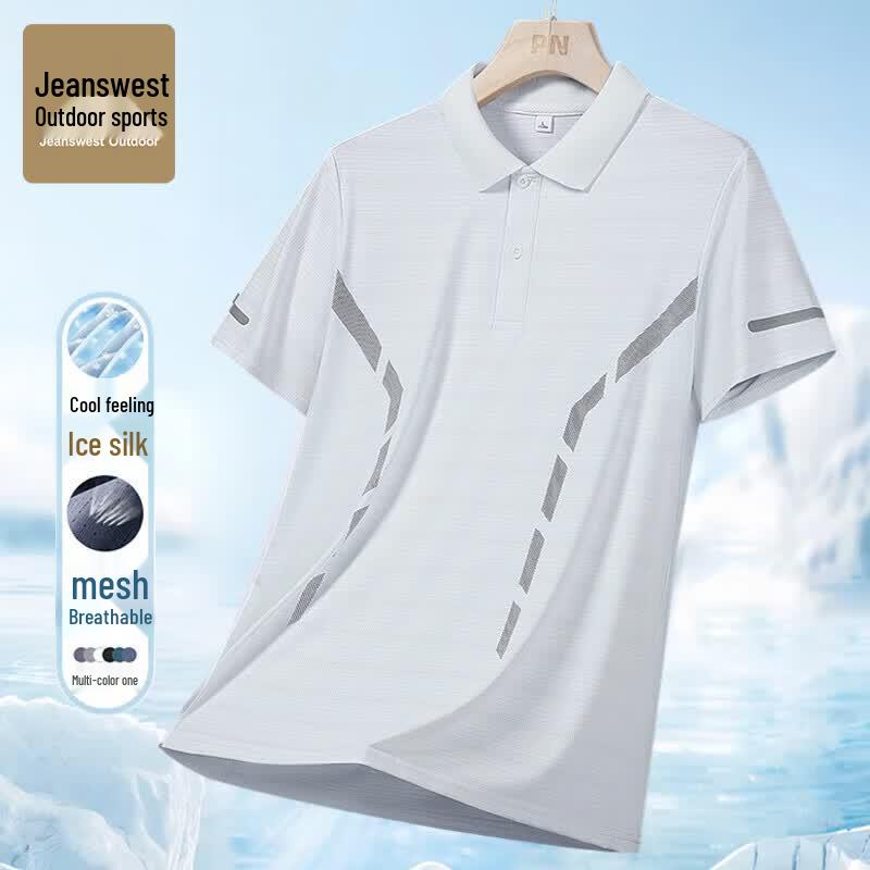 Jeanswest Outdoor Men s Ice Silk Quick-Dry Polo Shirt 5XL