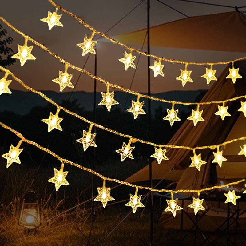 Colorful LED Solar String Lights for Outdoor Camping, Courtyard Atmosphere, and Christmas Decoration