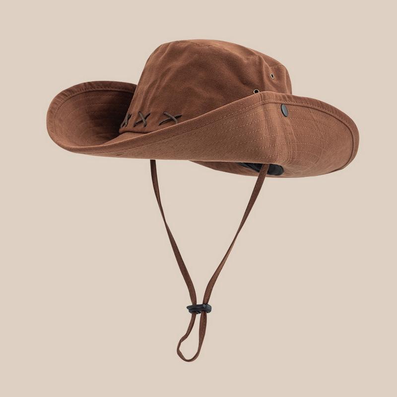 

GEMVIE Outdoor Fisherman Hat for Men Summer Mountain Climbing Fishing Hiking Sun Protection Hat 56-58cm коричневый