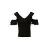 SNIDEL Ruffle Pleated Knit Pullover SWNT252113 Women's