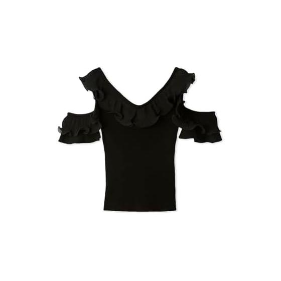 SNIDEL Ruffle Pleated Knit Pullover SWNT252113 Women s