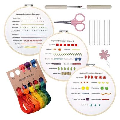 DIY-Nadelbastelsets: Stickerei, Handarbeiten, Bändermalerei, Kreuzstich für Anfänger, Stickübungsset