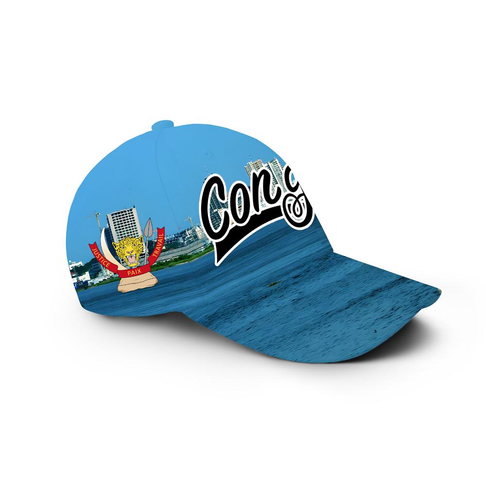 Zaire Maschio Fai da Te Personalizzato Nome Numero Zar Cappello Casual Bandiera Nazionale Za Paese del Congo Repubblica Francese Stampa Testo Foto Cappellino da Baseball