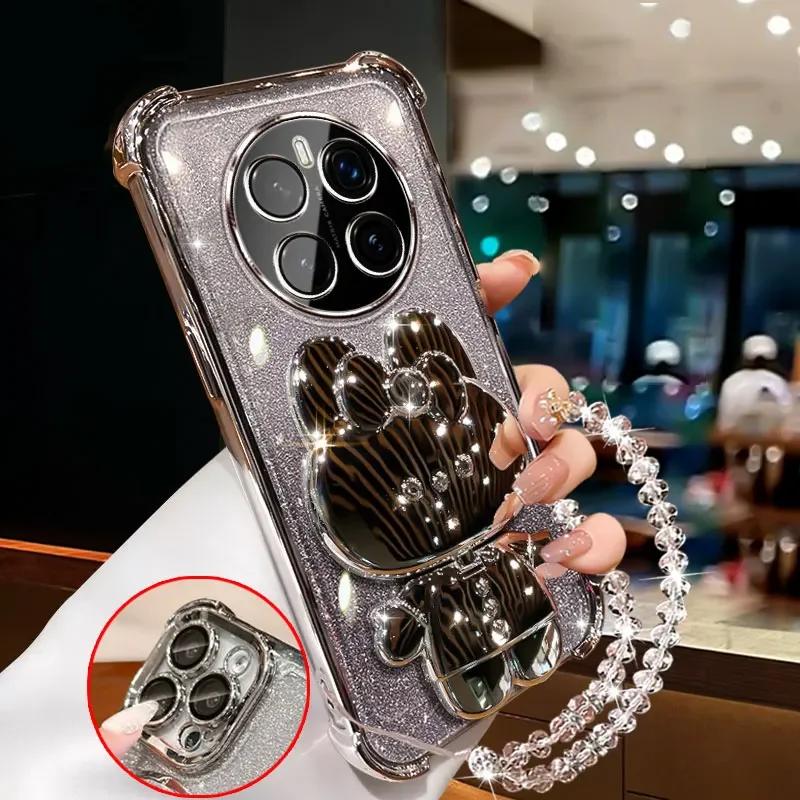 Fashion Bracelets Four Corner Anti Fall Shell for Magic 7 Lite 5 6 Pro Honor X9C X9B X9A X8C X7C Makeup Mirror Holder Phone Case