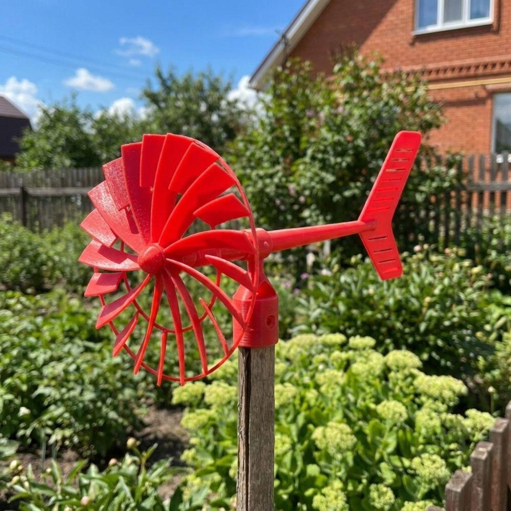 Waterproof Outdoor Wind Vane Decor 3D Printed Rotating Wind Wheel Holiday Patio
