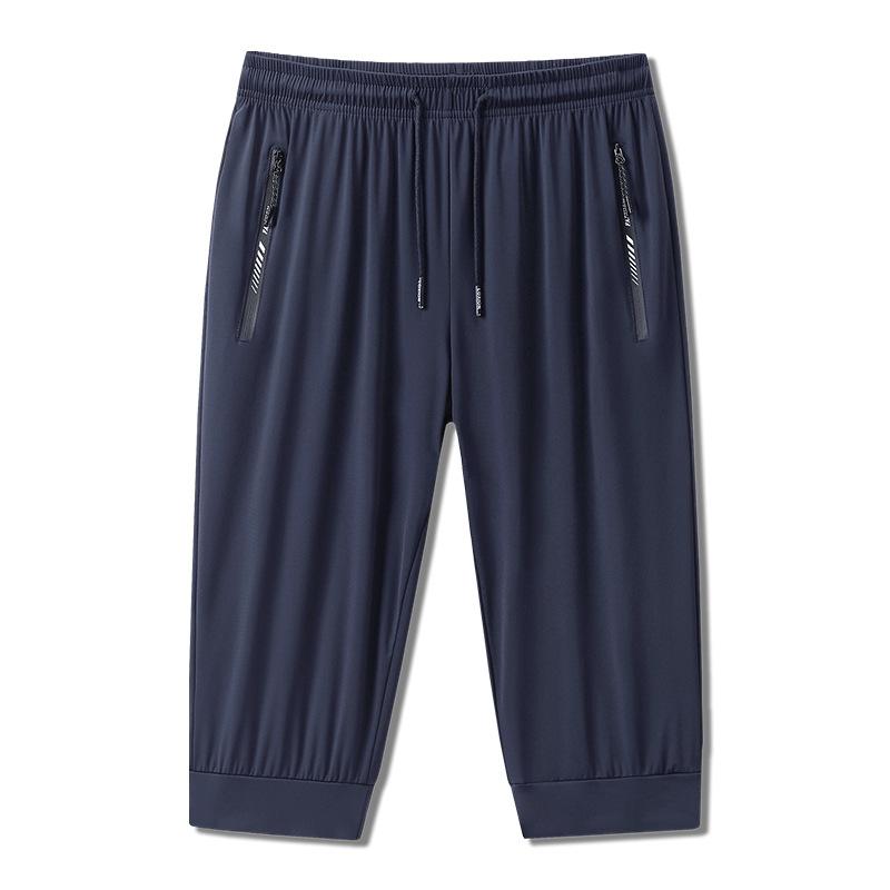 Large Cropped Pants for Men In Summer with Added Fat and Sporty Men's Loose Fitting Casual Shorts for Thin Men's Clothing