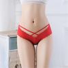 Women Sexy Tulle Lace Low Waist  Ice Silk Panties Underwear