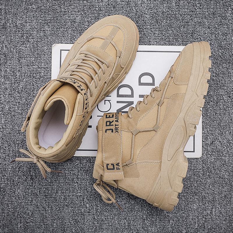 

Модная мужская обувь до щиколотки, мужская повседневная обувь, ботинки на плоской подошве, зимние удобные легкие рабочие ботинки, кроссовки для ходьбы на открытом воздухе 44 хаки
