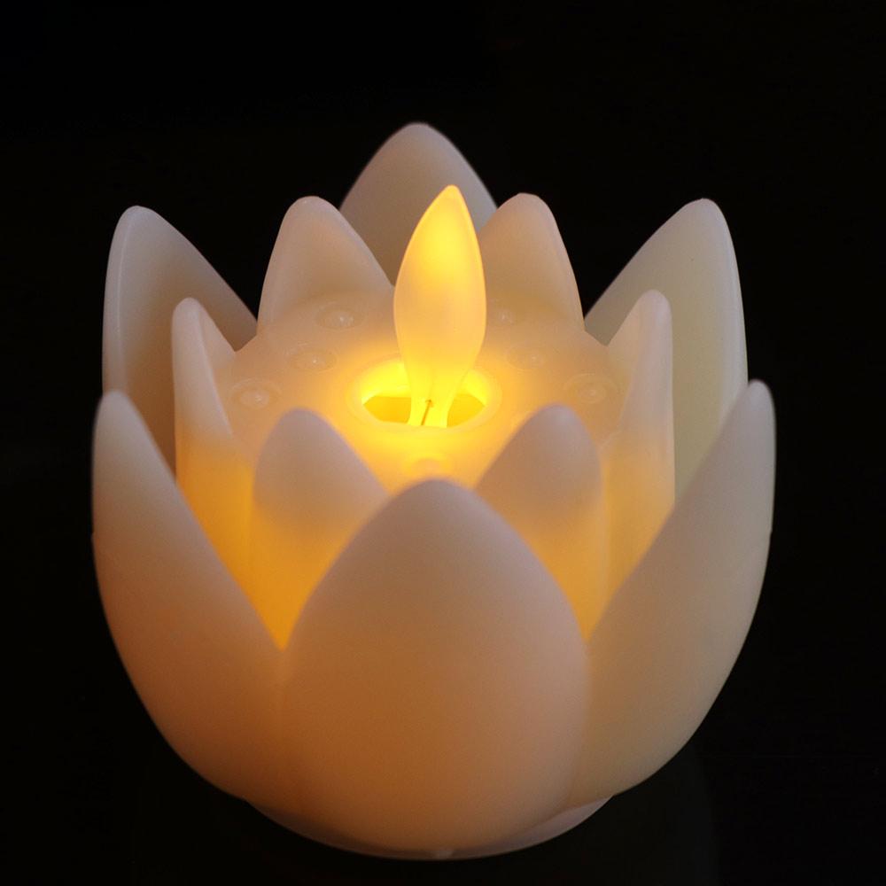 Colorful Lotus Lamp Creative Tea Lights Home Decor Electronic Candle Lamp  Xmas Birthday