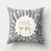 Tropical  Letter Flower Plant Polyester Pillowcase Sofa Living Room Home Decoration Car Waist Cushion Cover
