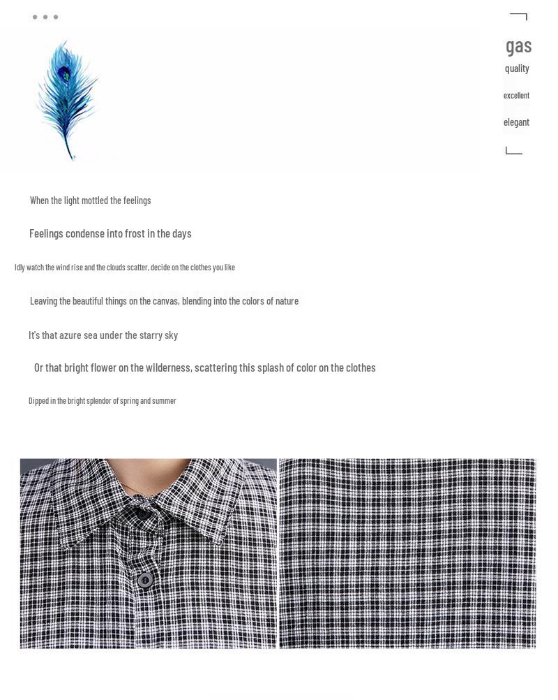 2022 Summer Korean Plus Size Plaid Waist-Gathering A-Line Dress