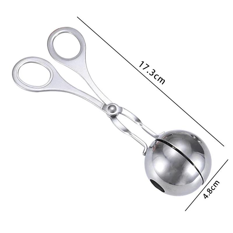 RVS Gehaktbal Klem Pil Rond Rijstbal Maker Clip Tang met Grip Varkensvlees Rundvlees Vlees Keuken Kookgereedschap DIY Gadget