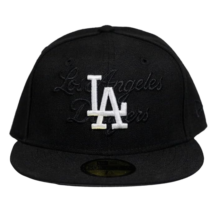 New Era TONAL SCRIPT 59FIFTY Cap, Unisex, Men's and Women's, Size 57.7 cm, Standard, Black [Parallel Import]
