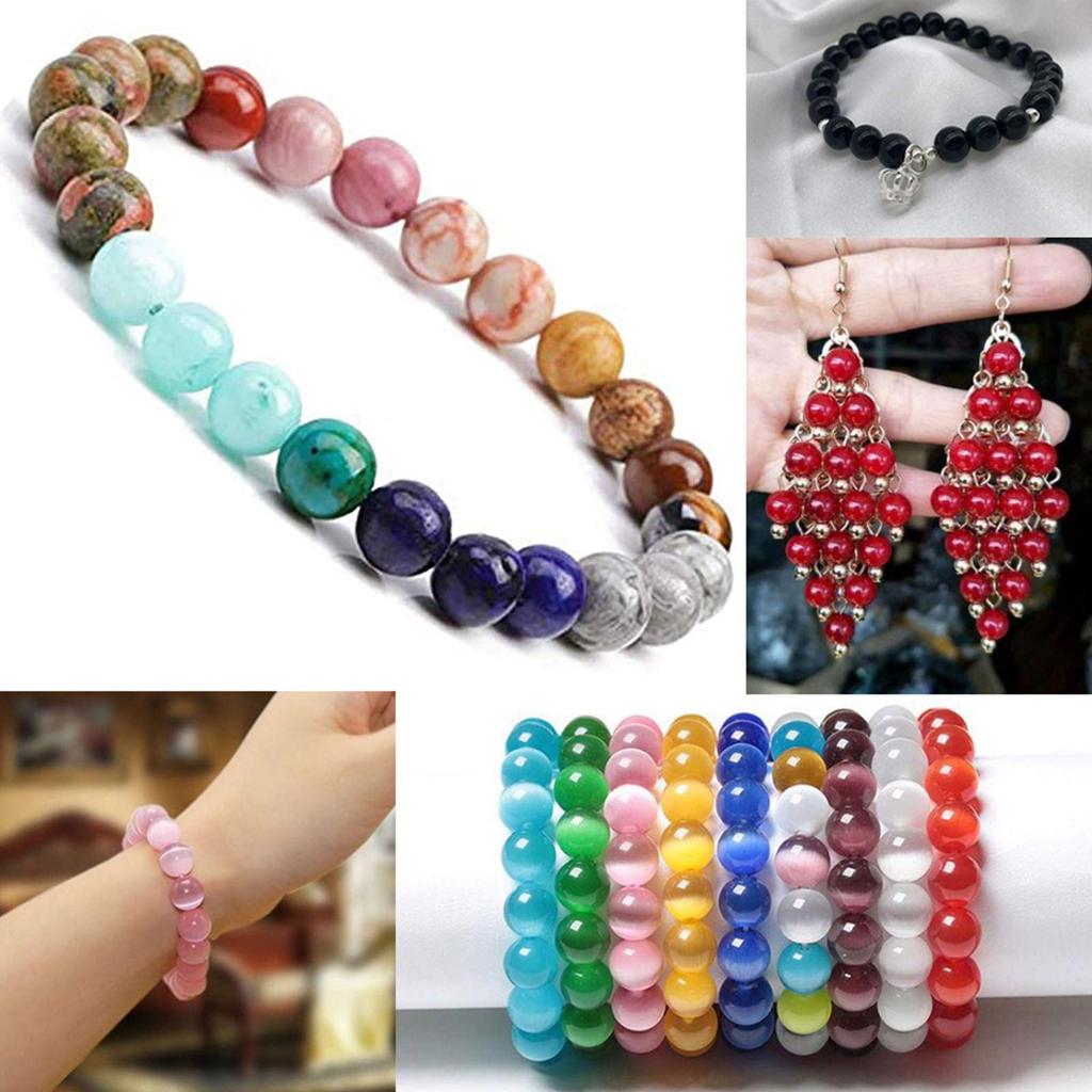 SUNNYCLUE 300 Kit 8mm Tigerauge Perlen Tigerauge Armband Chakra Armband Set Kraftperlen Heilperlen Energieperlen Reiki Armband Granitperlen Anhänger