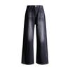 Women's Wide-Leg Black-Gray High-Waisted Jeans - Autumn/Winter 2023